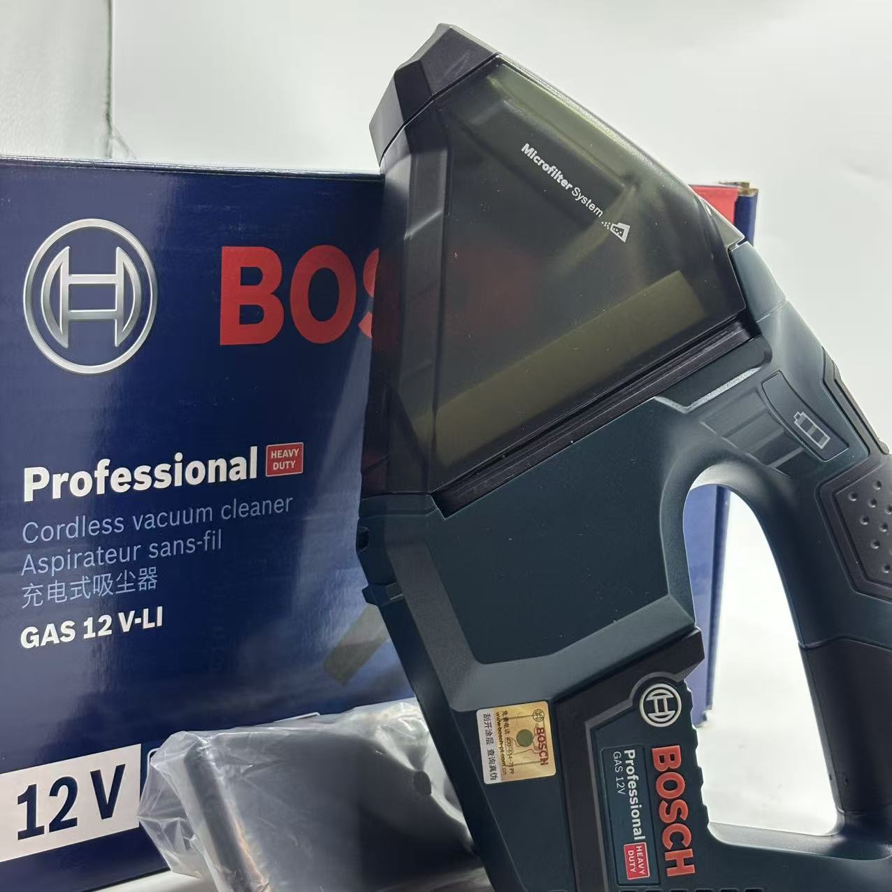 Car Vacuum - Aspiradora Bosch GAS 12V-LI Professional, Ligera