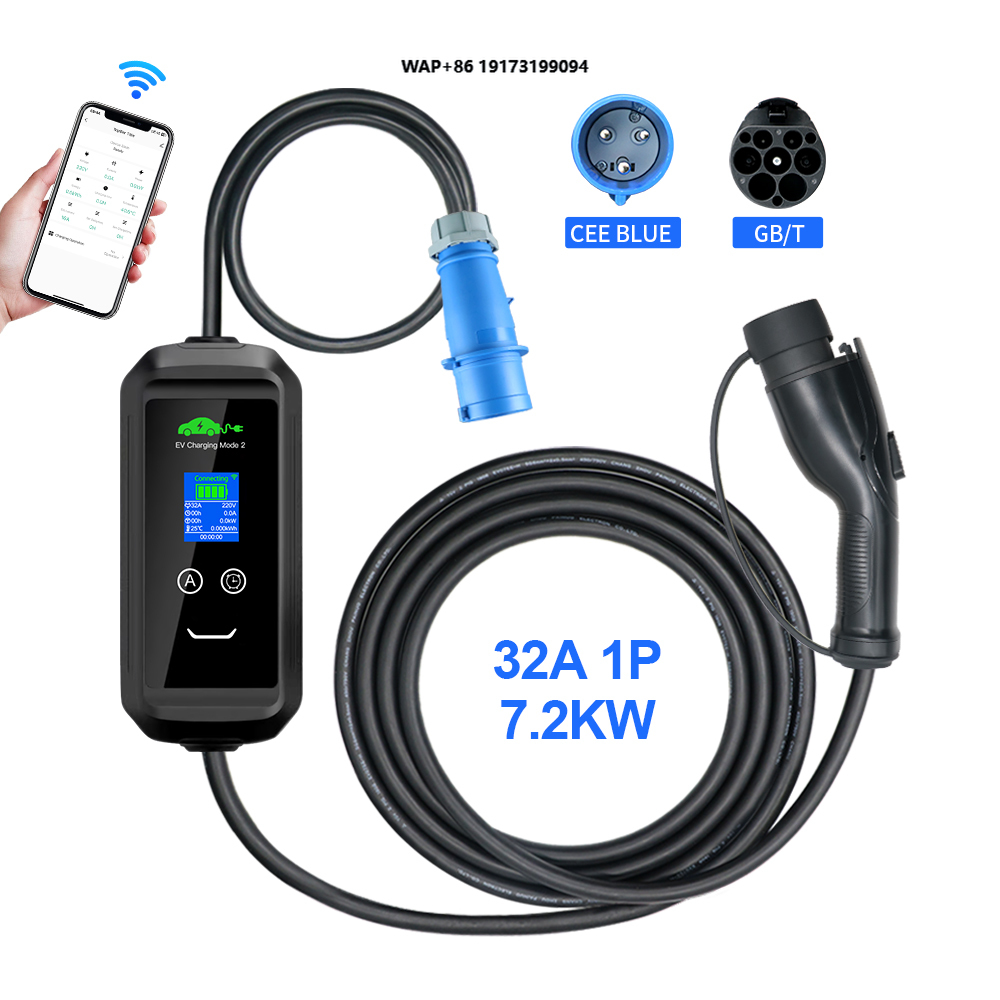 Car Charger - Cargador Portátil para Vehículos Eléctricos, Enchufe