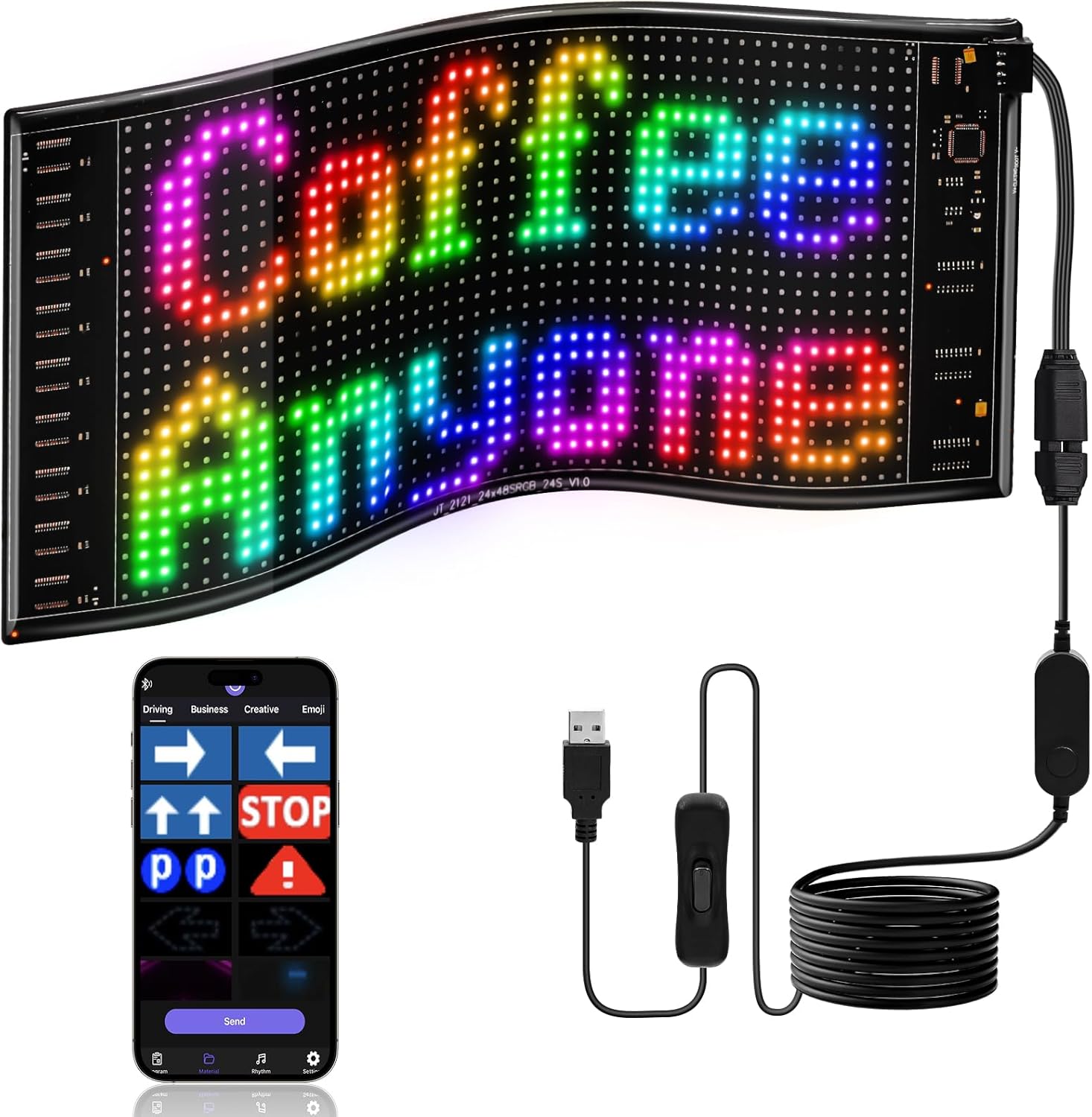 Car Led Light - Panel LED de píxeles de matriz