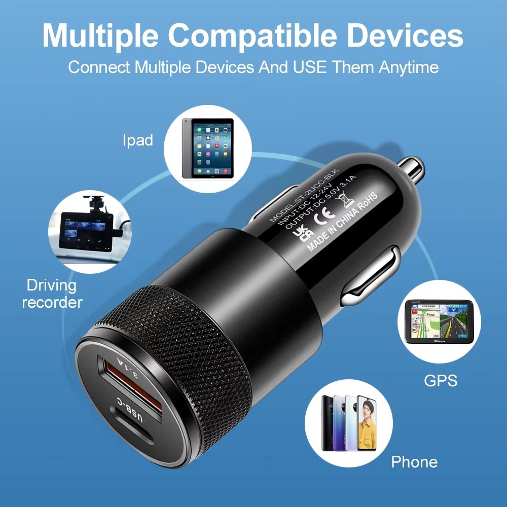 Cargador de coche USB 3.1A tip - Car Charger reseña y precio
