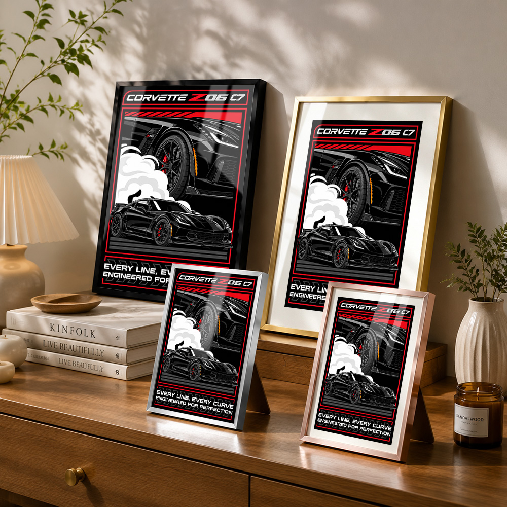 Póster Metálico Enmarcado de C - Car Mirror reseña y precio